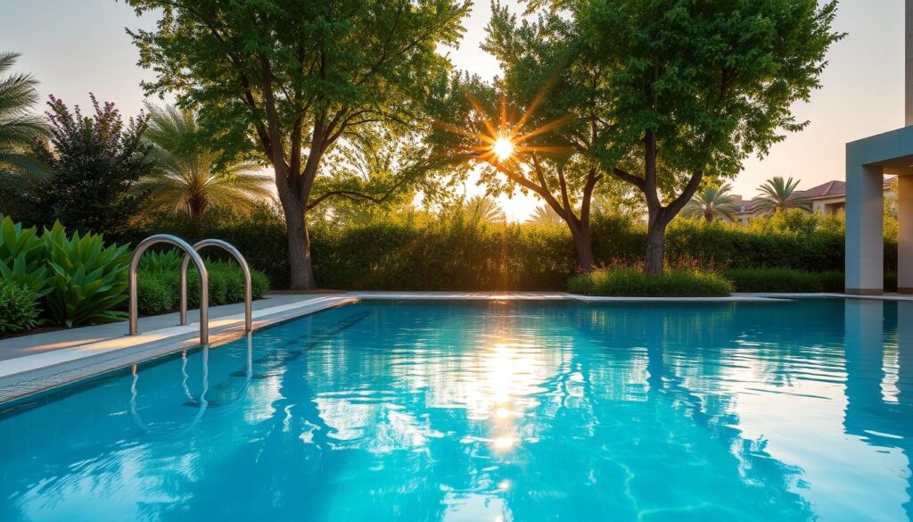 السلامة ومعايير الأمان حول المسبح بحي النرجس