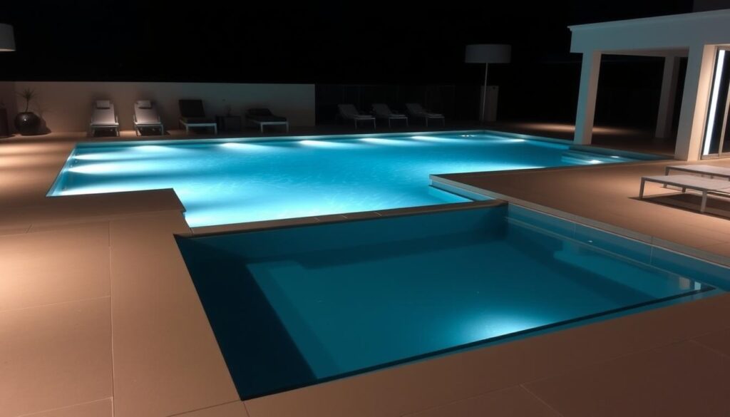 إضاءة مسابح LED بحي النرجس