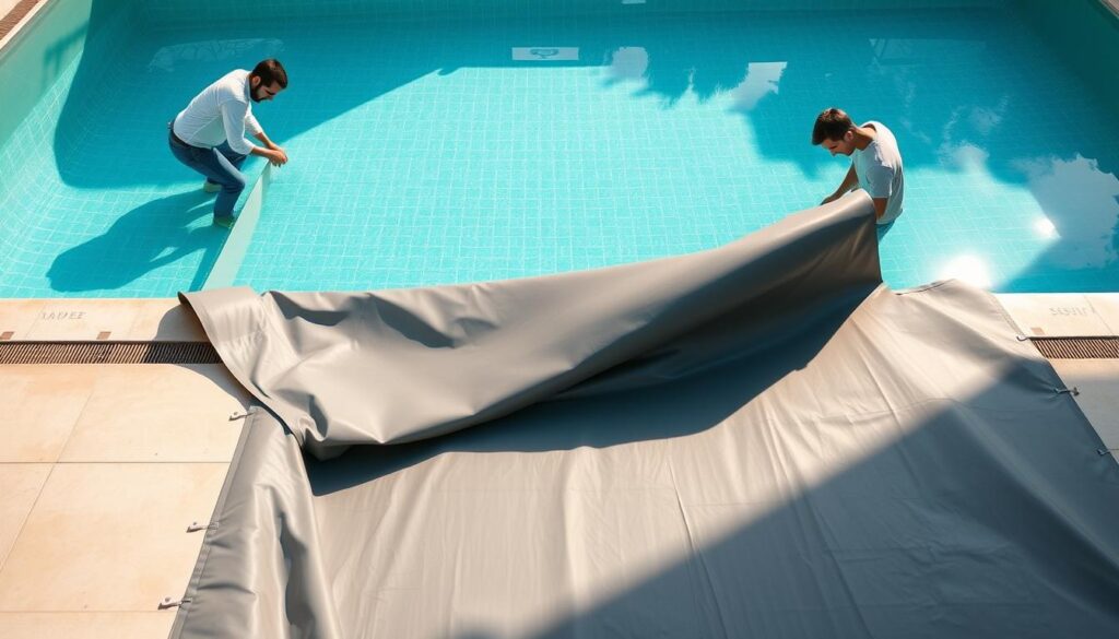 طرق العزل المستخدمة في ترميم المسابح بحي النرجس