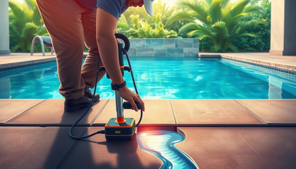 إصلاح تسريبات المسابح بحي النرجس